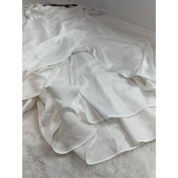 NWTD IEENA FOR MAC DUGGAL Size 6 One Shoulder Calf Midi Dress White MSRP $298 - Picture 10 of 12